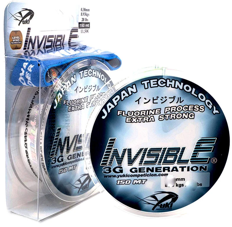 Yuki Invisible 3G Fluo Coated Nylon 300 M (0,23mm) 3 Yuki Invisible 3G Fluo Coated Nylon 300 M (0,23mm)